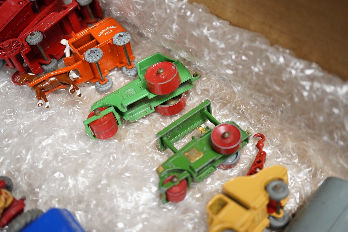 Eighty 1960s/70s Matchbox Series 1-75 regular wheels vehicles including; cars, commercial vehicles, plant vehicles, racing cars, military vehicles, tractors, etc.